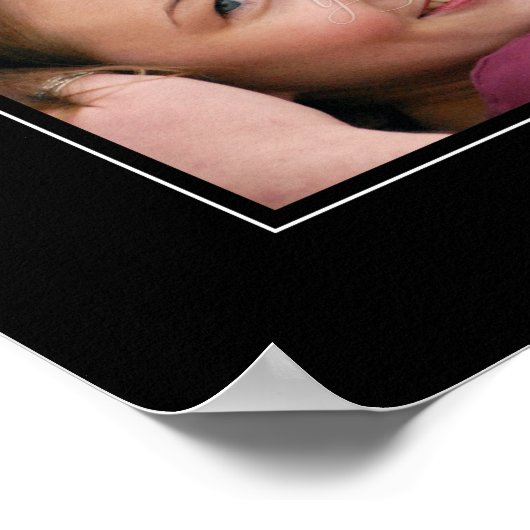 Personalisiertes Foto im klassischen Stil - Schwar Poster (Ecke)