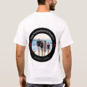 Personalisiertes Foto im Schwarzen Kreis mit roter T-Shirt (Rückseite)