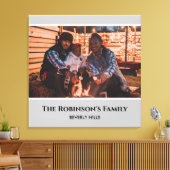 Personalisiertes Foto in Grau-Rahmen mit Texten Leinwanddruck (Insitu (Wohnzimmer))