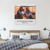 Personalisiertes Foto in Grau-Rahmen mit Texten Leinwanddruck (Insitu (Schlafzimmer))
