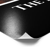 Personalisiertes Foto in Schwarzweißrahmen mit Tex (Ecke)