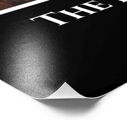 Personalisiertes Foto in Schwarzweißrahmen mit Tex (Ecke)