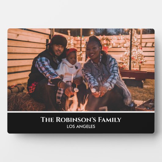 Personalisiertes Foto in Schwarzweißrahmen mit Tex Fotoplatte (Vorderseite)