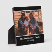 Personalisiertes Foto in Schwarzweißrahmen mit Tex Fotoplatte (Vorderseite)