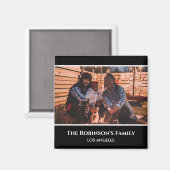 Personalisiertes Foto in Schwarzweißrahmen mit Tex Magnet (Vorderseite/Rückseite)