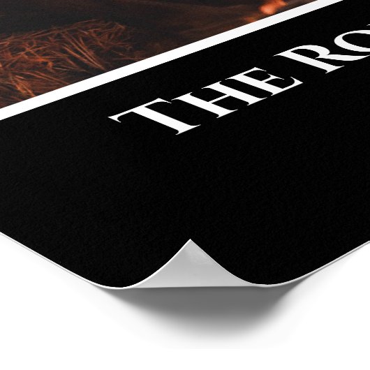 Personalisiertes Foto in Schwarzweißrahmen mit Tex Poster (Ecke)