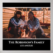 Personalisiertes Foto in Schwarzweißrahmen mit Tex Poster (Vorne)