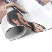 Personalisiertes Foto individuell Geschenkpapier (Rolleneckpunkt)