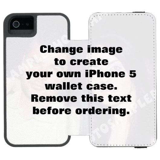 Personalisiertes Foto iPhone 5 Geldbeutel. Incipio iPhone Geldbeutel-Hülle (Folio Geöffnet)