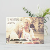 Personalisiertes Foto ist mein Einladung (Stehend Vorderseite)