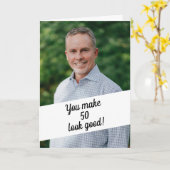 Personalisiertes Foto Joke Brother 50. Geburtstag Karte (Gelbe Blume)