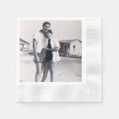 Personalisiertes Foto Jubiläum Partys Napkins Serviette (Vorderseite)