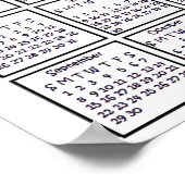 Personalisiertes Foto-Kalender-Poster 2019 Poster (Ecke)