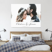 Personalisiertes Foto-Kalligrafie-Skript Hochzeit Leinwanddruck (Insitu (Schlafzimmer))