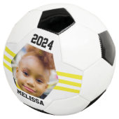 Personalisiertes Foto Keepake Gelbe Streifen Fußball (Dreiviertel)