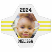 Personalisiertes Foto Keepake Gelbe Streifen Fußball (Flach)