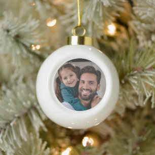 Personalisiertes Foto Keramik Kugel-Ornament