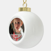 Personalisiertes Foto Keramik Kugel-Ornament (Rechts)