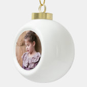 Personalisiertes Foto Keramik Kugel-Ornament (Rechts)