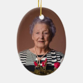 Personalisiertes Foto Keramik Ornament (Hinten)