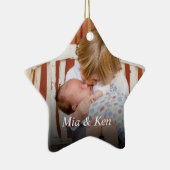 Personalisiertes Foto Keramik Ornament (Rechts)