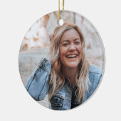 Personalisiertes Foto Keramik Ornament (Links)