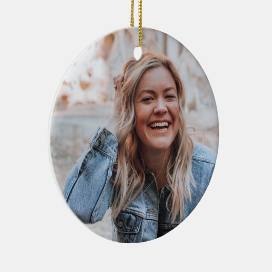 Personalisiertes Foto Keramik Ornament (Rechts)