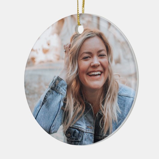 Personalisiertes Foto Keramik Ornament (Links)