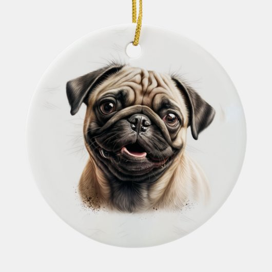 Personalisiertes Foto Keramik Ornament (Vorne)