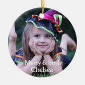 Personalisiertes Foto Keramik Ornament (Vorne)