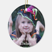 Personalisiertes Foto Keramik Ornament (Links)