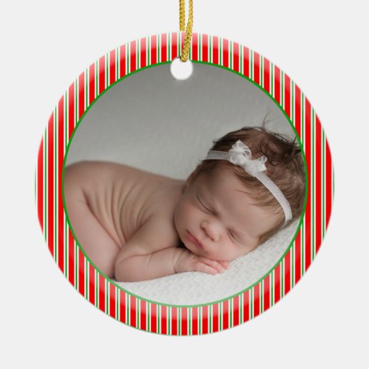 Personalisiertes Foto Keramik Ornament (Vorne)
