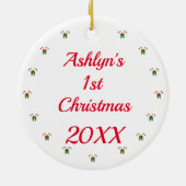 Personalisiertes Foto Keramik Ornament (Hinten)