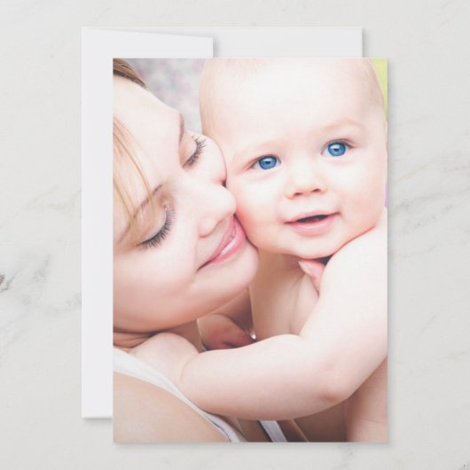 Personalisiertes Foto Kinderdusche Einladung (Rückseite)