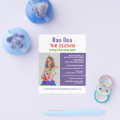 Personalisiertes Foto, Kinderunterhalter, Clown Flyer (Einzeln)