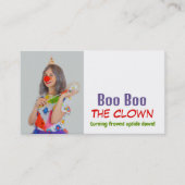 Personalisiertes Foto, Kinderunterhalter, Clown Visitenkarte (Vorderseite)