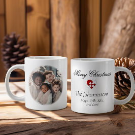 Personalisiertes Foto Kleines Weihnachten Herzstüc Jumbo-Tasse