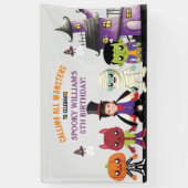 Personalisiertes Foto Kostüm Party Halloween Kinde Banner (Vertikal)