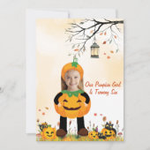 Personalisiertes Foto Kostüm Pumpkin Party Kinder Einladung (Vorderseite)