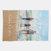 Personalisiertes Foto Küchentuch mit Text (Horizontal)