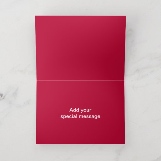 Personalisiertes Foto Lächelt Gold Foil Card (Innen Mitte)