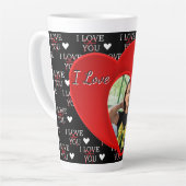 Personalisiertes Foto Lieb dich Milchtasse (Linke Ecke)