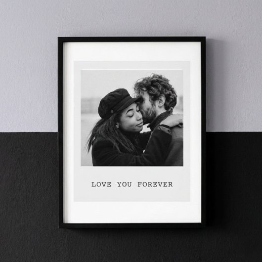 Personalisiertes Foto – Liebe dich für immer Poster