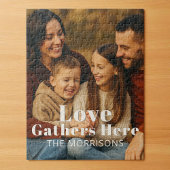 Personalisiertes Foto Liebe Gathers hier Puzzle