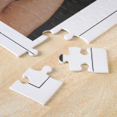 Personalisiertes Foto Liebe Herztypografie Puzzle (Seite)