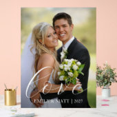 Personalisiertes Foto Liebe Hochzeit Willkommen Acrylschild (Hochzeit)