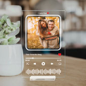 Personalisiertes Foto Liebe Music Plaque Acrylschild