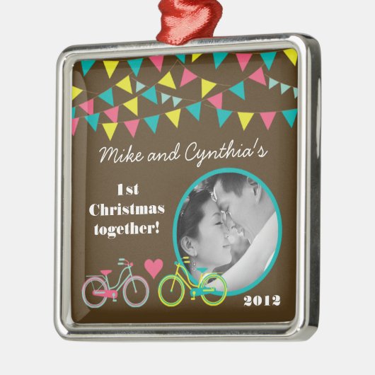 Personalisiertes Foto Liebe Ornament Obelisk (Links)