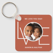 Personalisiertes Foto Liebe Vater Schlüsselanhänger (Vorderseite)