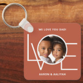 Personalisiertes Foto Liebe Vater Schlüsselanhänger (Vorderseite)